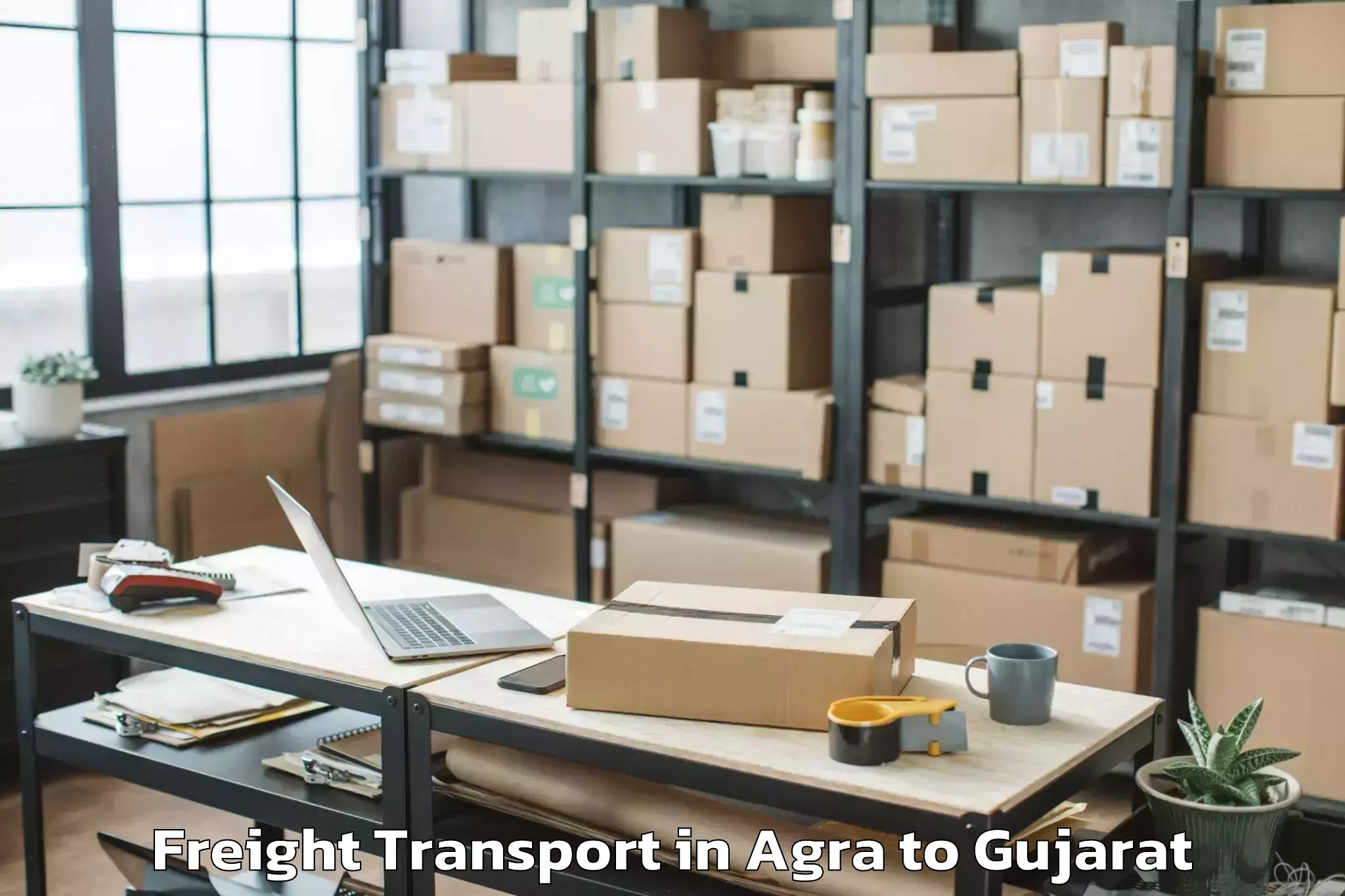 Easy Agra to Khedbrahma Freight Transport Booking